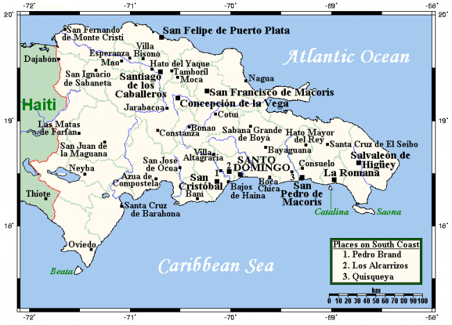 מפת הרפובליקה הדומיניקנית